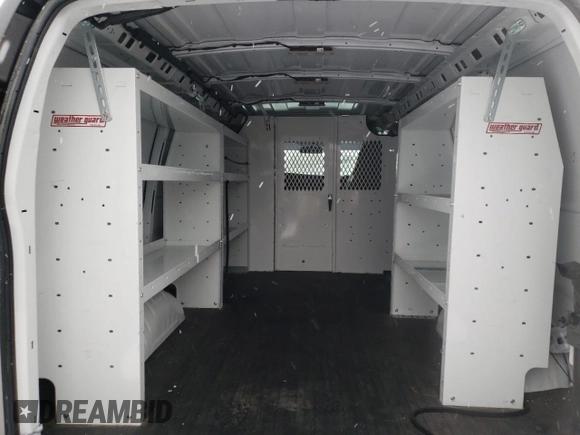 2021 Chevrolet Express Cargo with VIN 1GCWGAFP9M1245301, listed as a Copart auction lot 44656195 with 55,710 mi miles and Salvage title. Bid and sale history available at DreamBid. Image 10.