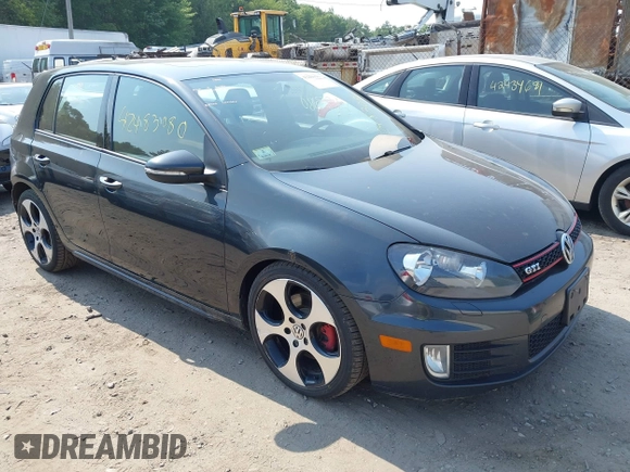 2012 Volkswagen Golf GTI w/Sunroof & Navi PZEV with VIN WVWGD7AJ8CW227604, listed as a IAAI auction lot 42483080 with 176,130 mi miles and . Bid and sale history available at DreamBid. Image 1.