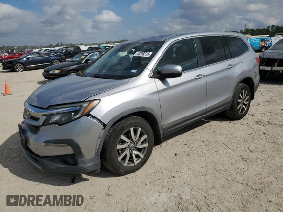 2019 Honda Pilot EX-L with VIN 5FNYF5H49KB013887, listed as a Copart auction lot 44258315 with 159,115 mi miles and Salvage title. Bid and sale history available at DreamBid. Image 1.