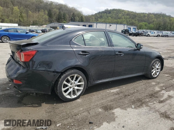 2012 Lexus IS 250 with VIN JTHCF5C25C5054390, listed as a Copart auction lot 54791205 with 103,917 mi miles and Salvage Title. Bid and sale history available at DreamBid. Image 3.