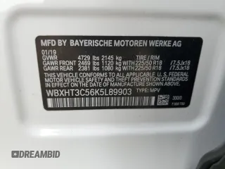 2019 BMW X1 xDrive28i z VIN WBXHT3C56K5L89903, wystawiony jako Copart lot #53606545 z przebiegiem 46 978 mil mil oraz Szkoda całkowita • Salvage title. Historia ofert i sprzedaży dostępna na DreamBid. Obrazek 14.