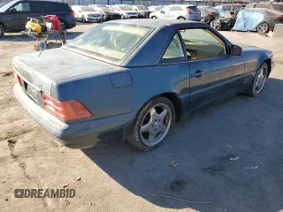 1999 Mercedes-Benz SL-Class with VIN WDBFA68F9XF175145, listed as a Copart auction lot 42160385 with 221,036 mi miles and Salvage Title. Bid and sale history available at carsss.com. Image 3.