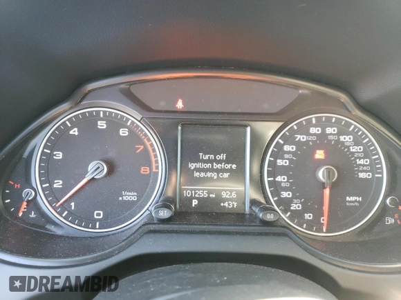 2015 Audi Q5 Premium Plus with VIN WA1LFAFP4FA034753, listed as a Copart auction lot 51499335 with 101,255 mi miles and Salvage title. Bid and sale history available at DreamBid. Image 9.