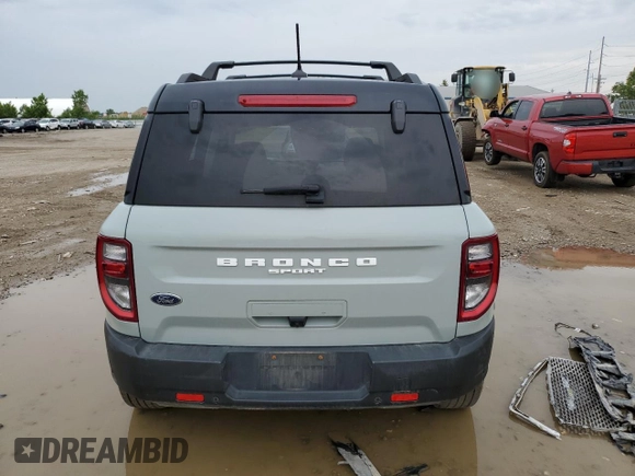 2021 Ford Bronco Sport Outer Banks with VIN 3FMCR9C61MRA96746, listed as a Copart auction lot 61356745 with 69,431 mi miles and Clean title. Bid and sale history available at DreamBid. Image 6.