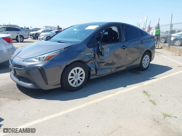2022 Toyota Prius L Eco with VIN JTDKAMFU5N3160694, listed as a IAAI auction lot 41874909 with 80,376 mi miles. Bid and sale history available at carsss.com. Image 17.