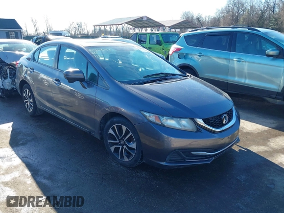 2014 Honda Civic Sedan EX with VIN 2HGFB2F84EH542574, listed as a IAAI auction lot 41427697 with 144,979 mi miles. Bid and sale history available at carsss.com. Image 1.