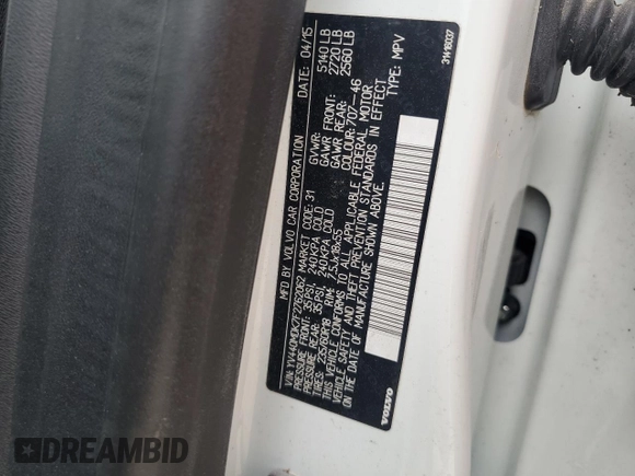 2015 Volvo XC60 T5 Drive-E Premier с VIN YV440MDK7F2762062, выставлен на аукционе Copart как лот 54971065 с пробегом 102 266 миль миль и Чистый • Clean title. История ставок и продаж доступна на DreamBid. Изображение 13.