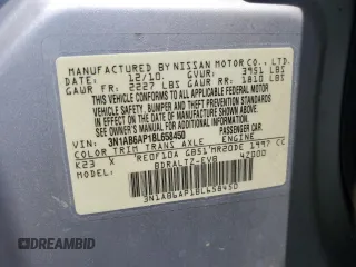 2011 Nissan Sentra SR z VIN 3N1AB6AP1BL658450, wystawiony jako Copart lot #60906635 z przebiegiem Nie podano mil oraz Szkoda całkowita • Salvage title. Historia ofert i sprzedaży dostępna na DreamBid. Obrazek 12.
