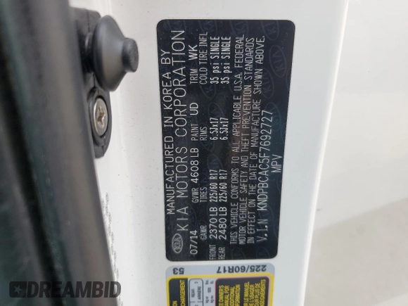 2015 Kia Sportage LX with VIN KNDPBCAC5F7692727, listed as a Copart auction lot 55222935 with 192,334 mi miles and Clean Title. Bid and sale history available at carsss.com. Image 13.