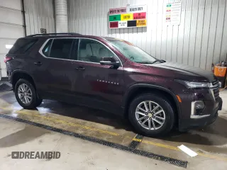 2022 Chevrolet Traverse LT Cloth z VIN 1GNEVGKW1NJ151150, wystawiony jako Copart lot #55444375 z przebiegiem 31 076 mil mil oraz Szkoda całkowita • Salvage title. Historia ofert i sprzedaży dostępna na DreamBid. Obrazek 4.