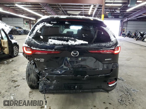 2025 Mazda CX-70 Premium Plus with VIN JM3KJEHAXS1110963, listed as a Copart auction lot 82804004 with 4,490 mi miles and Salvage title. Bid and sale history available at DreamBid. Image 6.