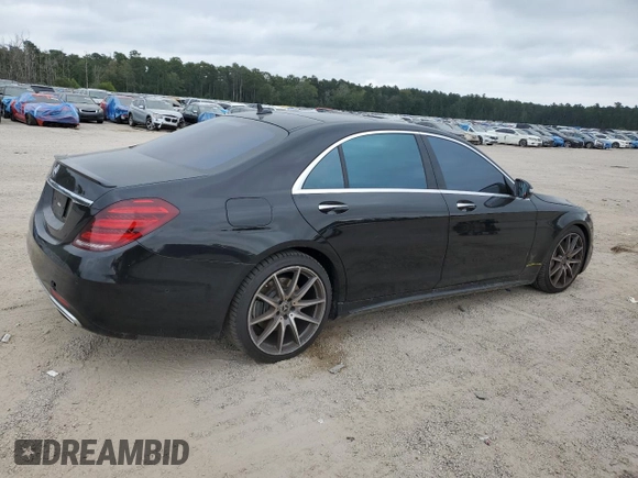 2020 Mercedes-Benz S-Class S 560 with VIN W1KUG8DB9LA569120, listed as a Copart auction lot 71278734 with 57,896 mi miles and Salvage Title. Bid and sale history available at carsss.com. Image 3.