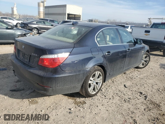 2010 BMW 5 Series 528i xDrive with VIN WBANV1C53AC445348, listed as a Copart auction lot 85773804 with 146,573 mi miles and Salvage Title. Bid and sale history available at carsss.com. Image 3.