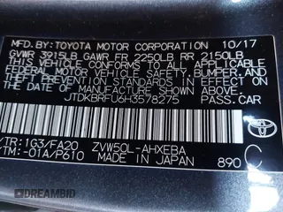 2017 Toyota Prius Two with VIN JTDKBRFU6H3578275, listed as a IAAI auction lot 42153979 with 153,901 mi miles. Bid and sale history available at carsss.com. Image 9.
