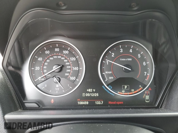 2016 BMW 2 Series 228i with VIN WBA1F9C5XGV546524, listed as a Copart auction lot 56698965 with 108,459 mi miles and Salvage title. Bid and sale history available at DreamBid. Image 9.
