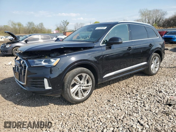 2021 Audi Q7 Premium Plus with VIN WA1LJAF79MD029476, listed as a Copart auction lot 54449405 with 57,876 mi miles and Salvage title. Bid and sale history available at DreamBid. Image 1.