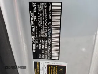 2020 Mercedes-Benz C 63 S AMG z VIN WDDWK8HB3LF953625, wystawiony jako Copart lot #55341734 z przebiegiem 45 195 mil mil oraz Szkoda całkowita • Salvage title. Historia ofert i sprzedaży dostępna na DreamBid. Obrazek 13.