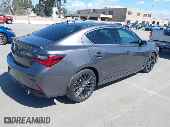 2019 Acura ILX w/Premium/A-Spec Pkg with VIN 19UDE2F8XKA005491, listed as a IAAI auction lot 41949481 with 44,282 mi miles. Bid and sale history available at carsss.com. Image 4.