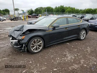 2020 Audi A5 Sportback Premium with VIN WAUANCF55LA007256, listed as a Copart auction lot 57772365 with 87,997 mi miles and Salvage title. Bid and sale history available at DreamBid. Image 1.