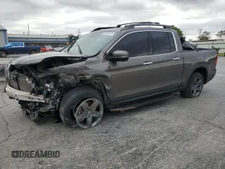 2022 Honda Ridgeline RTL-E with VIN 5FPYK3F76NB028596, listed as a Copart auction lot 54355175 with 42,020 mi miles and Salvage title. Bid and sale history available at DreamBid. Image 1.