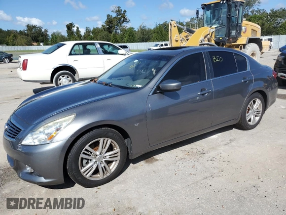 2015 Infiniti Q40 with VIN JN1CV6AP2FM502297, listed as a Copart auction lot 77256614 with 0 mi miles and Non Repairable. Bid and sale history available at carsss.com. Image 1.
