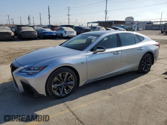 2021 Lexus LS z VIN JTHF51GF2M5008720, wystawiony jako Copart lot #58094635 z przebiegiem 29 010 mil mil oraz Szkoda całkowita • Salvage title. Historia ofert i sprzedaży dostępna na DreamBid. Obrazek 1.