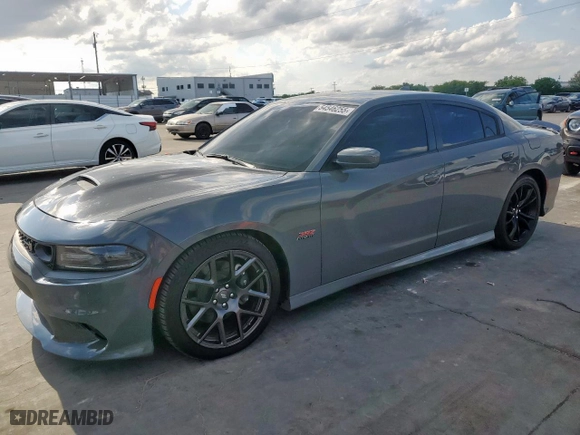 2019 Dodge Charger Scat Pack with VIN 2C3CDXGJ3KH706729, listed as a Copart auction lot 54546255 with 34,484 mi miles and Salvage Title. Bid and sale history available at carsss.com. Image 1.