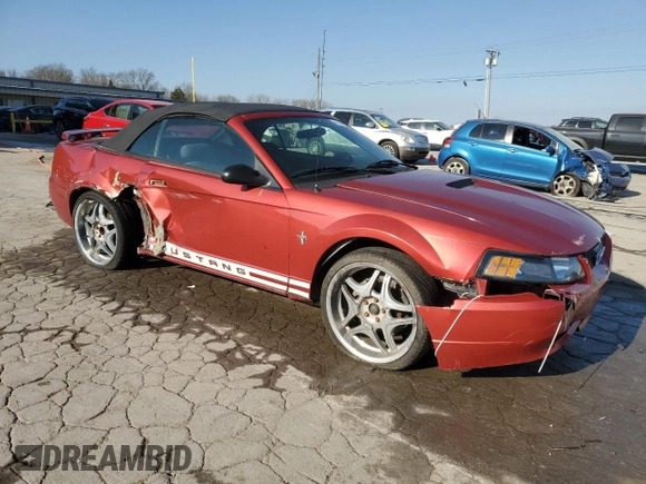 2001 Ford Mustang Deluxe with VIN 1FAFP44421F107940, listed as a Copart auction lot 48740865 with 157,878 mi miles and Salvage Title. Bid and sale history available at carsss.com. Image 4.