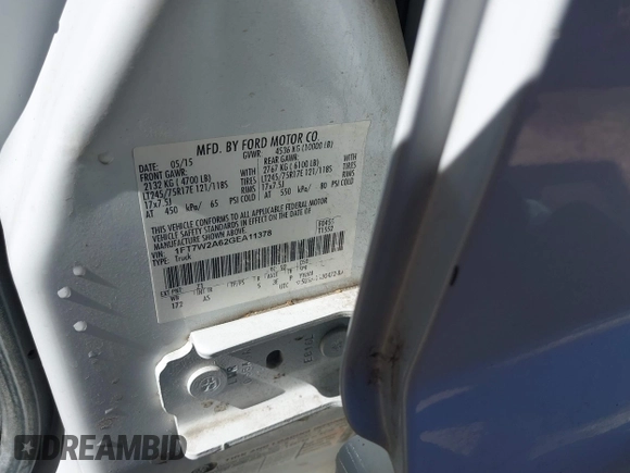 2016 Ford F-250 XL с VIN 1FT7W2A62GEA11378, выставлен на аукционе IAAI как лот 41600442 с пробегом 229 488 миль миль и . История ставок и продаж доступна на DreamBid. Изображение 9.