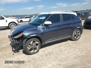 2022 Hyundai Venue Limited with VIN KMHRC8A35NU153460, listed as a Copart auction lot 47041155 with 60,561 mi miles and Salvage Title. Bid and sale history available at DreamBid. Image 1.