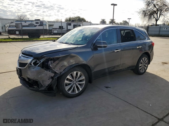 2015 Acura MDX Tech Pkg with VIN 5FRYD3H40FB005188, listed as a Copart auction lot 46135825 with 109,534 mi miles and Salvage Title. Bid and sale history available at carsss.com. Image 1.