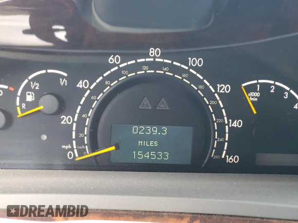 2003 Mercedes-Benz S-Class 5.0L with VIN WDBNG75J13A343070, listed as a Copart auction lot 77412604 with 154,533 mi miles and Salvage Title. Bid and sale history available at carsss.com. Image 9.