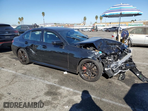 2022 BMW 3 Series M340i with VIN 3MW5U7J04N8C55794, listed as a Copart auction lot 80082294 with 0 mi miles and Salvage Title. Bid and sale history available at carsss.com. Image 4.