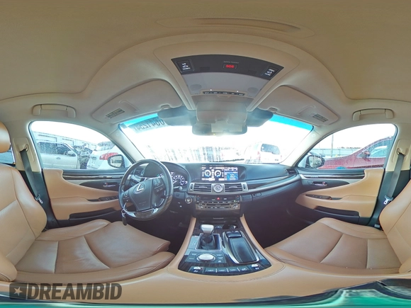 2014 Lexus LS 460 L with VIN JTHGL1EF3E5052370, listed as a Copart auction lot 80641254 with 69,493 mi miles and Salvage Title. Bid and sale history available at DreamBid. Image 14.