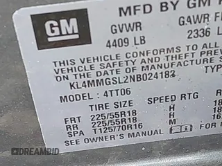 2022 Buick Encore GX Essence with VIN KL4MMGSL2NB024182, listed as a IAAI auction lot 42353157 with 19,670 mi miles and . Bid and sale history available at DreamBid. Image 9.
