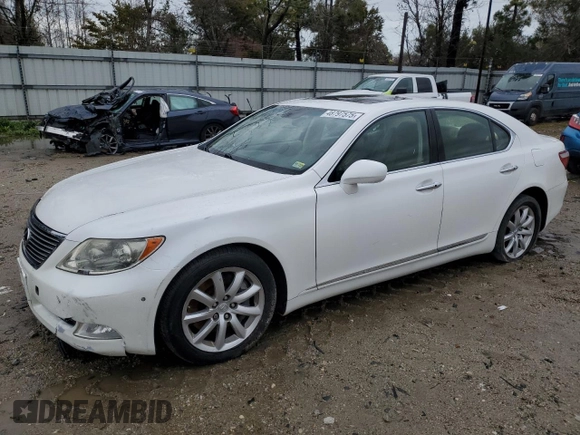2009 Lexus LS 460 with VIN JTHCL46F395002766, listed as a Copart auction lot 48797575 with 120,725 mi miles and Salvage Title. Bid and sale history available at DreamBid. Image 1.