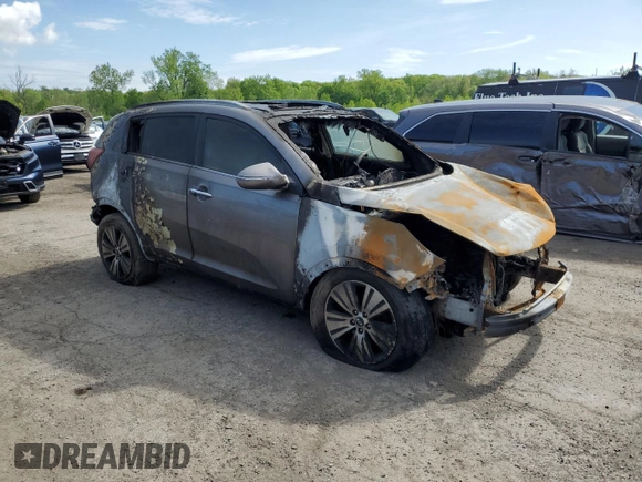 2014 Kia Sportage EX with VIN KNDPCCAC3E7630075, listed as a Copart auction lot 55671655 with Not provided miles and Salvage title. Bid and sale history available at DreamBid. Image 4.