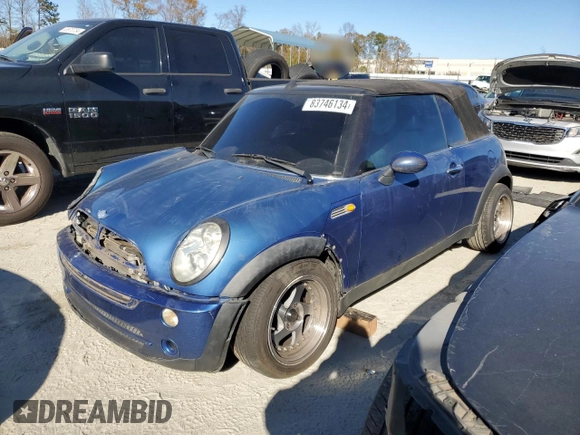 2008 MINI Convertible z VIN WMWRF33508TG17858, wystawiony jako Copart lot #83746134 z przebiegiem 96 440 mil mil oraz Szkoda całkowita • Salvage title. Historia ofert i sprzedaży dostępna na DreamBid. Obrazek 1.