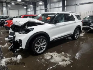 2025 Ford Explorer Platinum z VIN 1FMWK8HC9SGA37071, wystawiony jako Copart lot #86131034 z przebiegiem Nie podano mil oraz Szkoda całkowita • Salvage title. Historia ofert i sprzedaży dostępna na DreamBid. Obrazek 1.