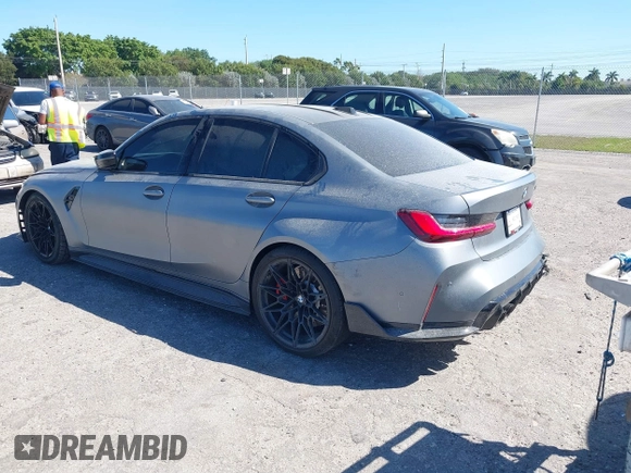 2023 BMW M3 Competition z VIN WBS33AY06PFP69567, wystawiony jako IAAI lot #41832775 z przebiegiem Nie podano mil oraz . Historia ofert i sprzedaży dostępna na DreamBid. Obrazek 3.