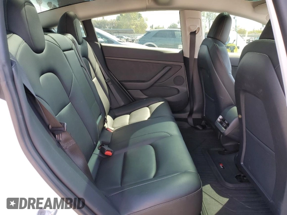 2023 Tesla Model 3 with VIN 5YJ3E1EA9PF401418, listed as a Copart auction lot 50597015 with 79,673 mi miles and Salvage Title. Bid and sale history available at DreamBid. Image 10.