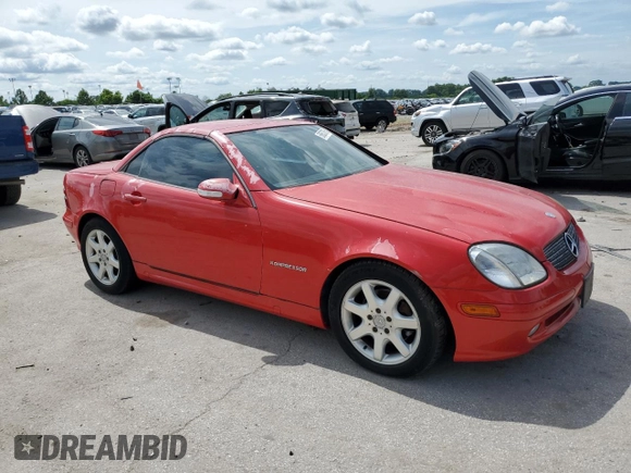 2003 Mercedes-Benz SLK 230 Kompressor with VIN WDBKK49F93F278588, listed as a Copart auction lot 58633785 with 82,409 mi miles and Salvage title. Bid and sale history available at DreamBid. Image 4.