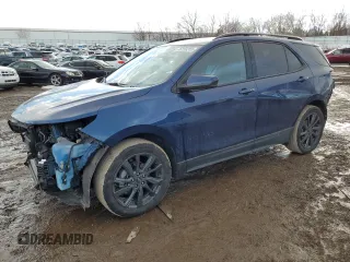 2022 Chevrolet Equinox RS with VIN 3GNAXMEV0NS201500, listed as a Copart auction lot 46158355 with 33,674 mi miles and Clean Title. Bid and sale history available at DreamBid. Image 1.