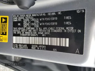 2015 Toyota Highlander Hybrid Limited with VIN 5TDDCRFH8FS008475, listed as a Copart auction lot 74244433 with 96,455 mi miles. Bid and sale history available at carsss.com. Image 16.