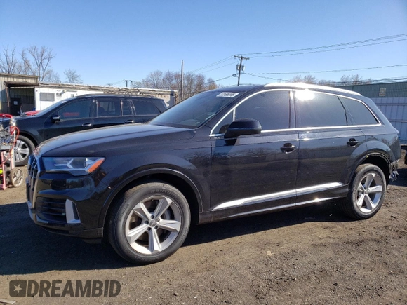 2020 Audi Q7 Premium with VIN WA1AXAF79LD000693, listed as a Copart auction lot 52696995 with 46,631 mi miles and Salvage Title. Bid and sale history available at carsss.com. Image 1.