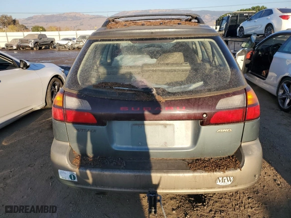 2000 Subaru Legacy Wagon Outback w/RB Equip with VIN 4S3BH6650Y6618905, listed as a Copart auction lot 83720664 with 0 mi miles and Salvage Title. Bid and sale history available at carsss.com. Image 6.