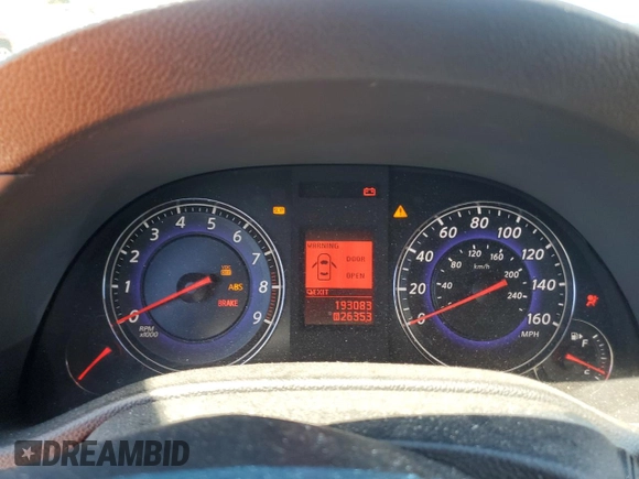 2008 Infiniti G35 with VIN JNKBV61E28M218466, listed as a Copart auction lot 68291334 with 193,083 mi miles and Salvage Title. Bid and sale history available at DreamBid. Image 9.