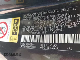 2011 Lexus RX 350 with VIN 2T2BK1BA3BC116165, listed as a IAAI auction lot 42589574 with Not provided miles and . Bid and sale history available at DreamBid. Image 9.