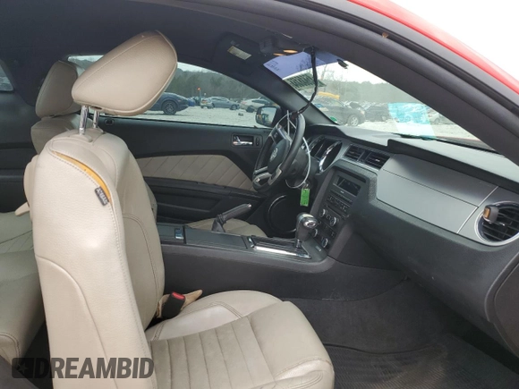 2012 Ford Mustang V6 Premium with VIN 1ZVBP8AM0C5228850, listed as a Copart auction lot 46645355 with 206,999 mi miles and Salvage Title. Bid and sale history available at carsss.com. Image 10.