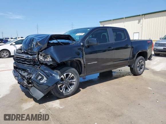 2022 Chevrolet Colorado 2WD Z71 with VIN 1GCGSDEN6N1204453, listed as a Copart auction lot 53140795 with 23,734 mi miles and Salvage title. Bid and sale history available at DreamBid. Image 1.